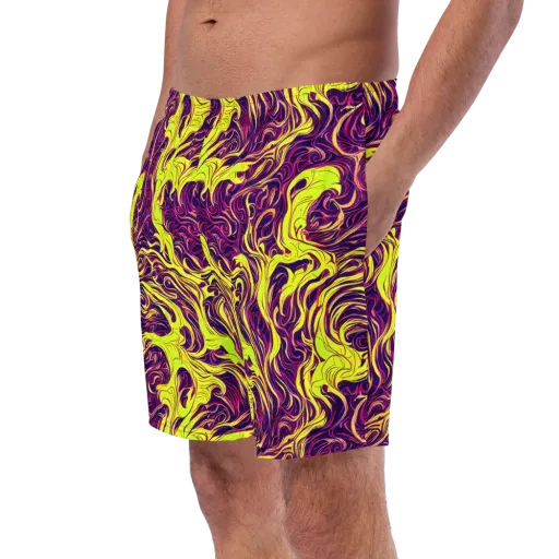 Fluoro Labyrinth on a Swim Trunks