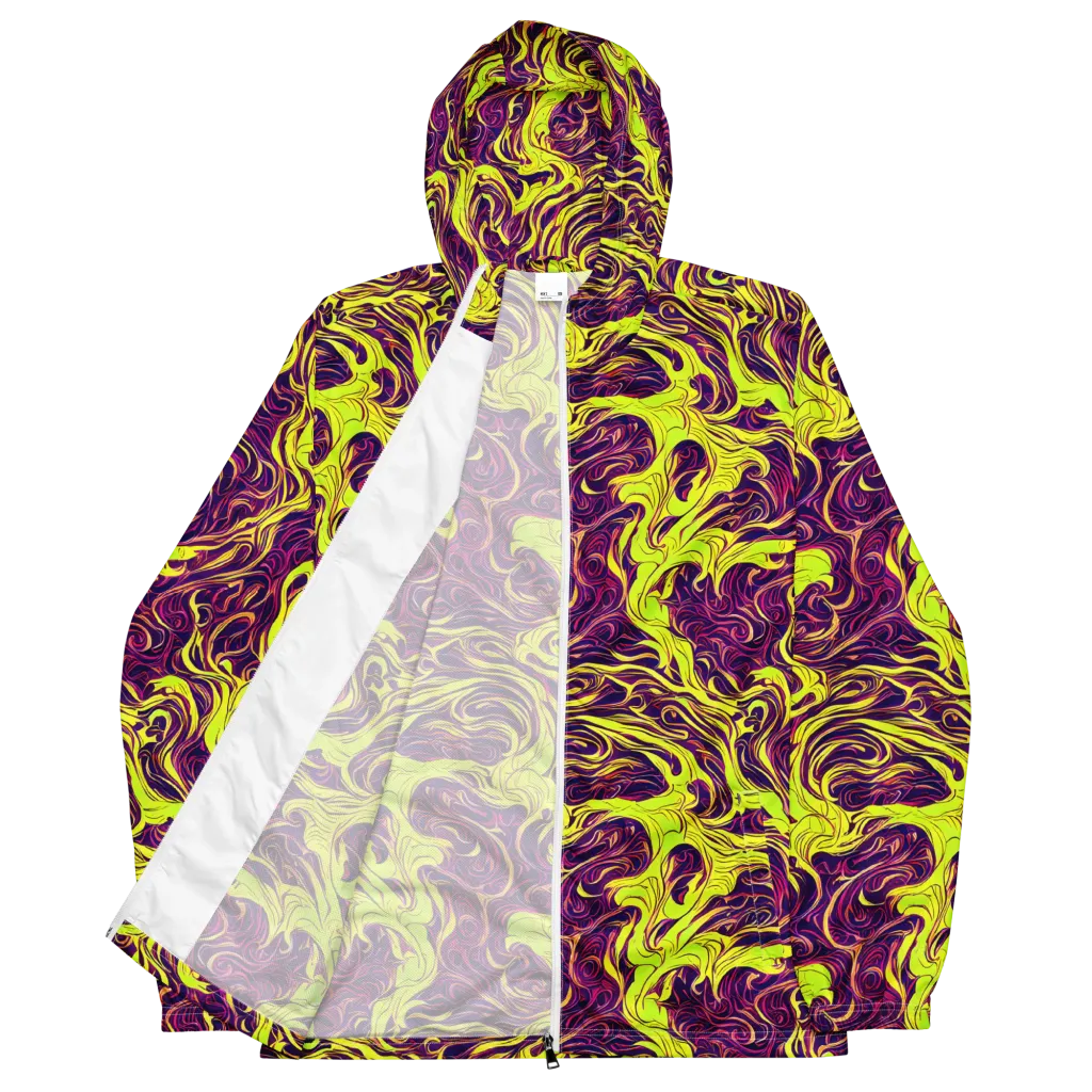 Fluoro Labyrinth on Men's Windbreaker — Front