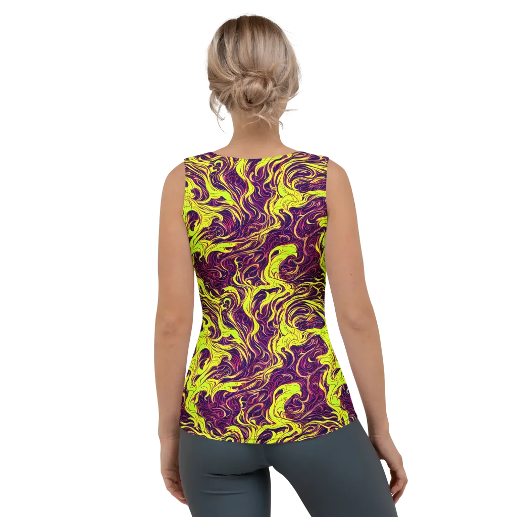 Fluoro Labyrinth on Women's Tank Top — Back