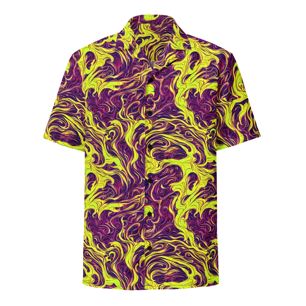 Fluoro Labyrinth on Button Shirt — Front