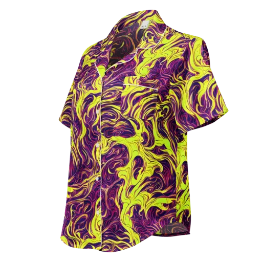 Fluoro Labyrinth on a Women's Short Sleeve Pajama Top