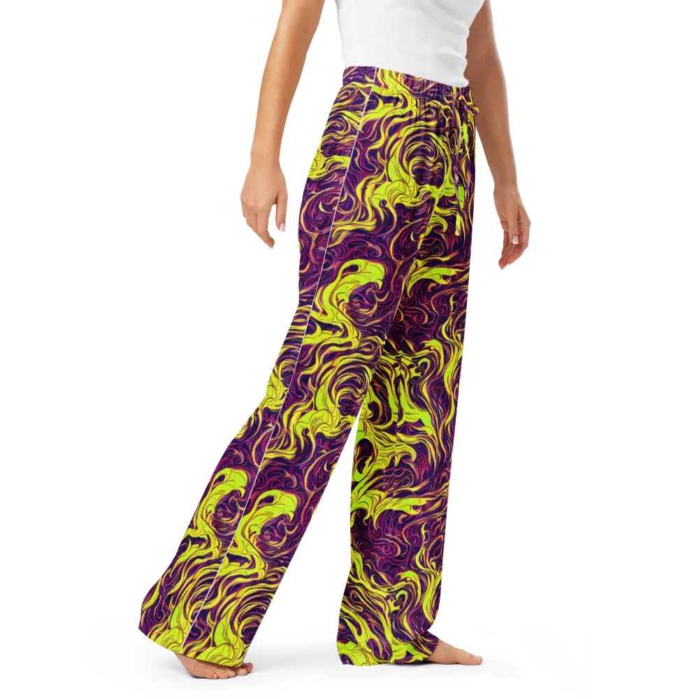 Fluoro Labyrinth on Women's Pajama Pants — Right Front
