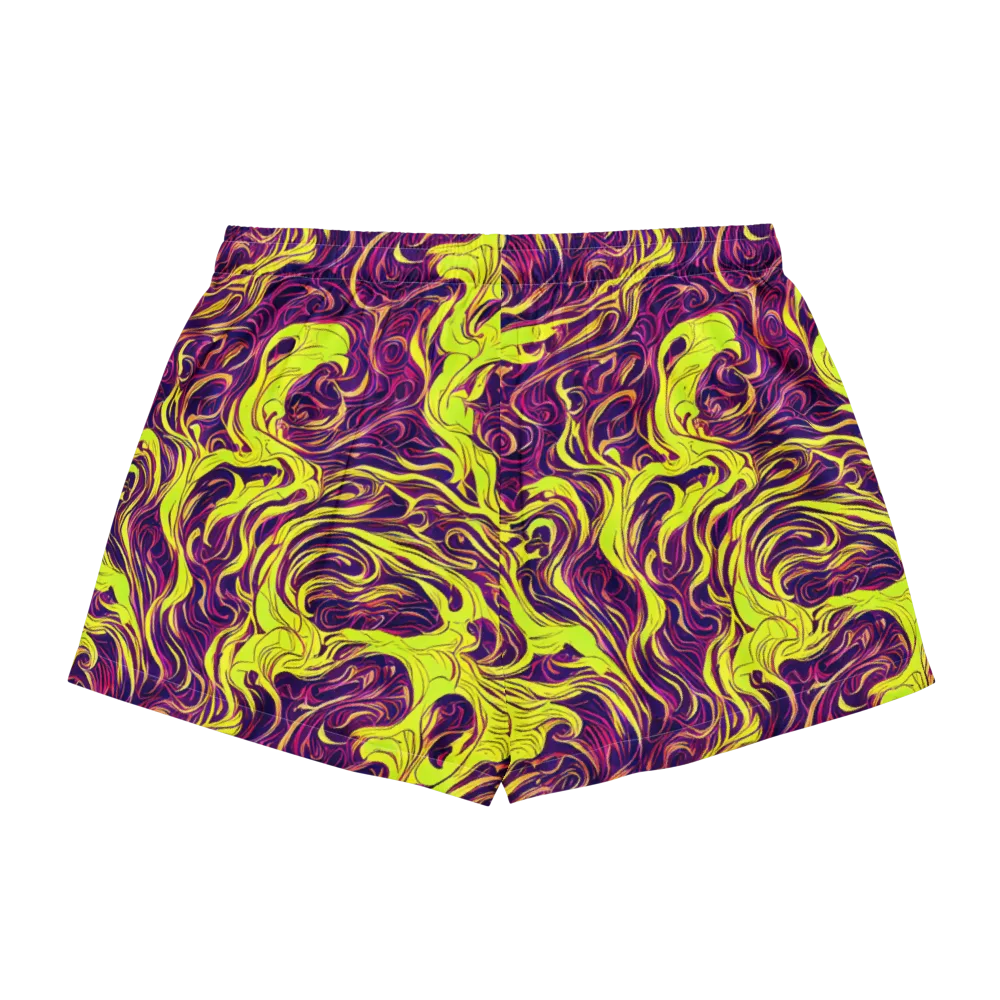 Fluoro Labyrinth on Women's Pajama Shorts — Back