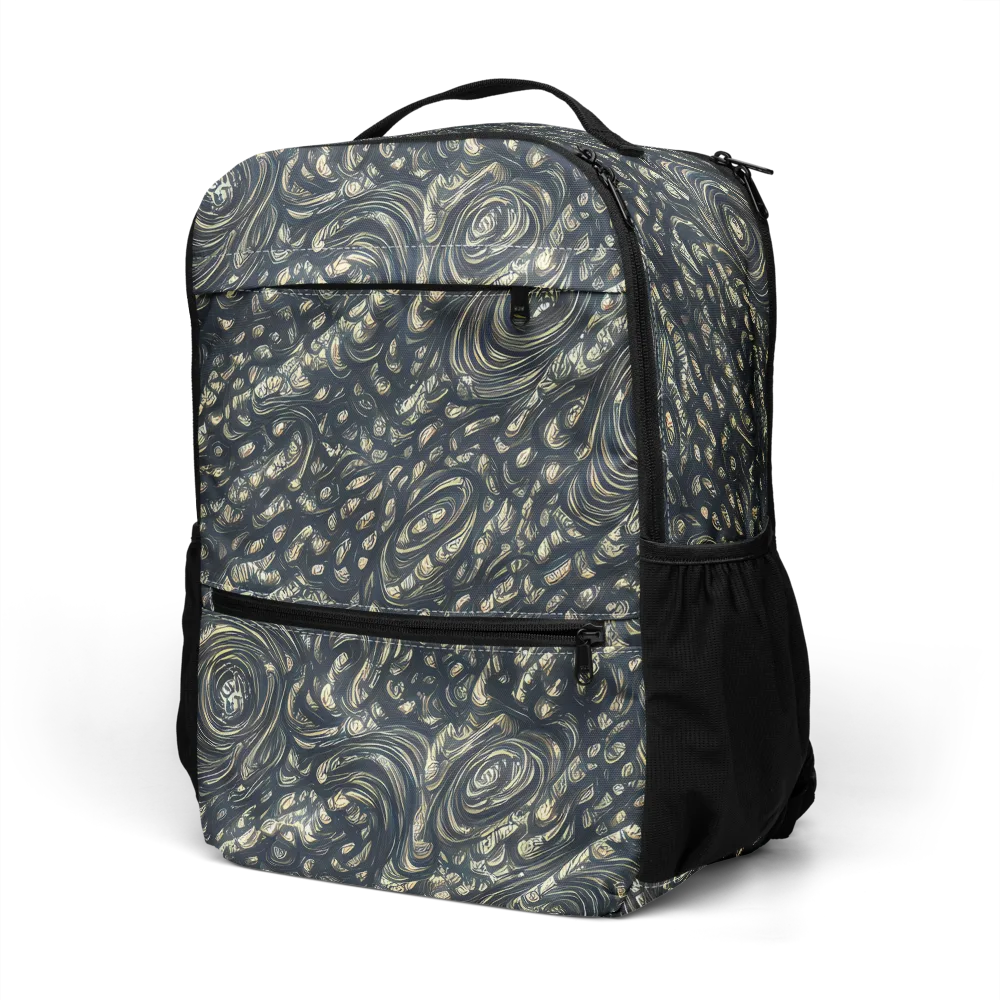 Inkstorm Paisley on Utility Backpack — Left Front
