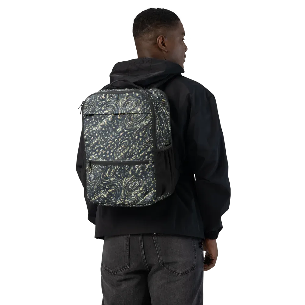 Inkstorm Paisley on Utility Backpack — Back