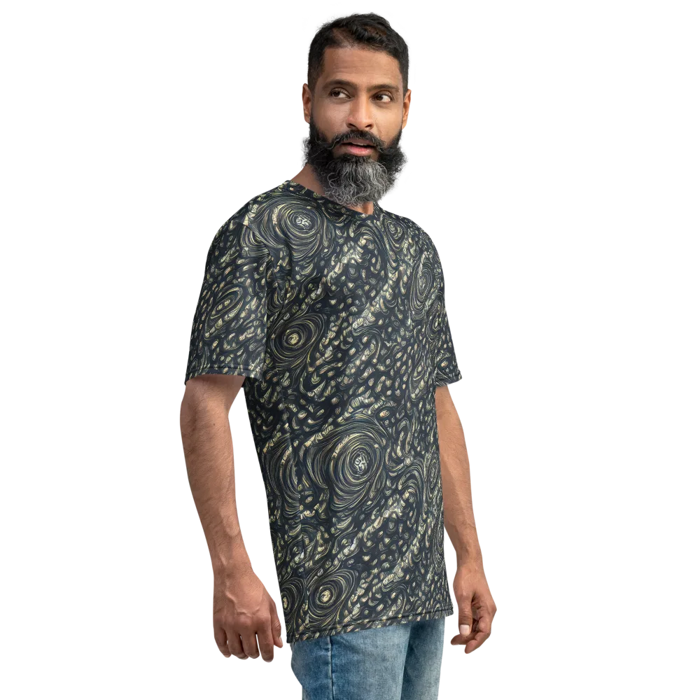 Inkstorm Paisley on Men's Crew Neck T-Shirt — Right