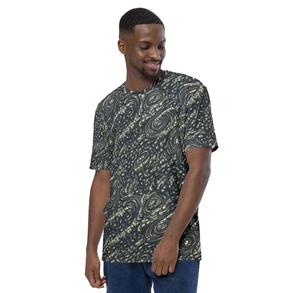 Inkstorm Paisley on Men's Crew Neck T-Shirt — Left