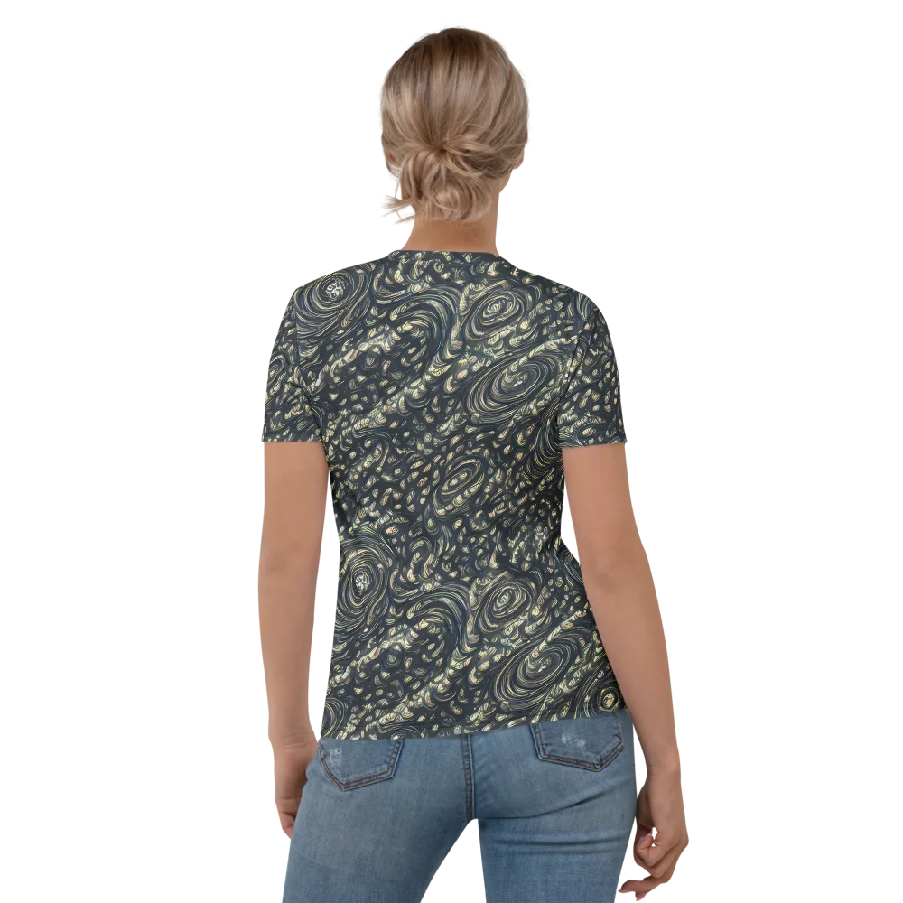 Inkstorm Paisley on Women's Crew Neck T-Shirt — Back
