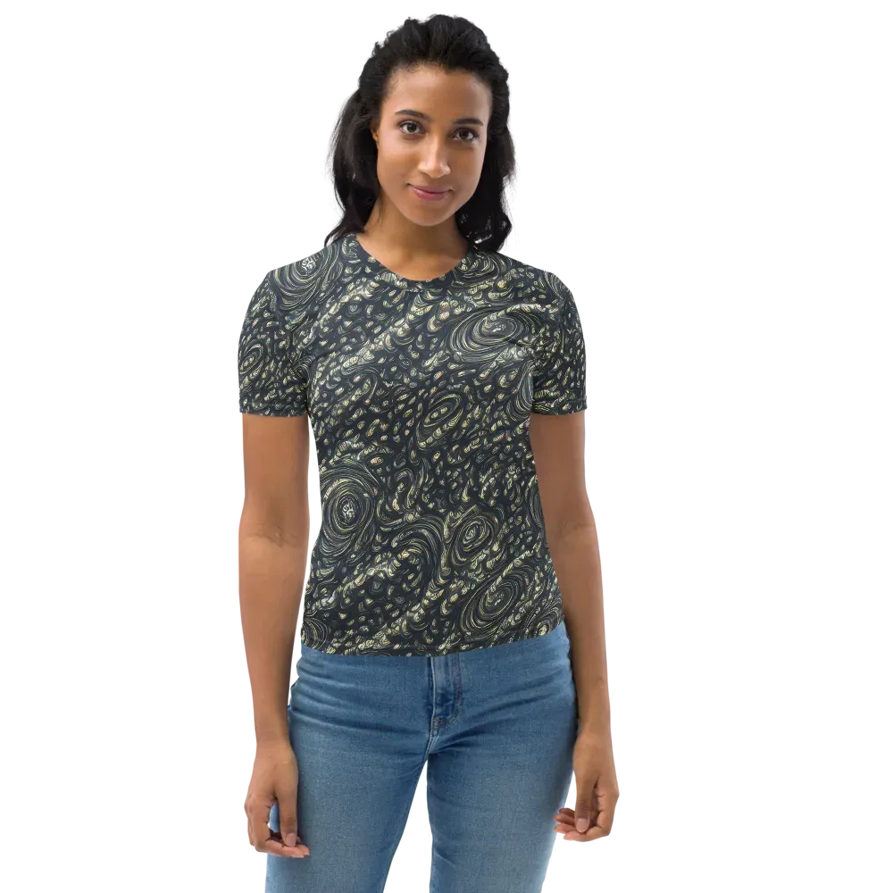 Inkstorm Paisley on Women's Crew Neck T-Shirt — Front