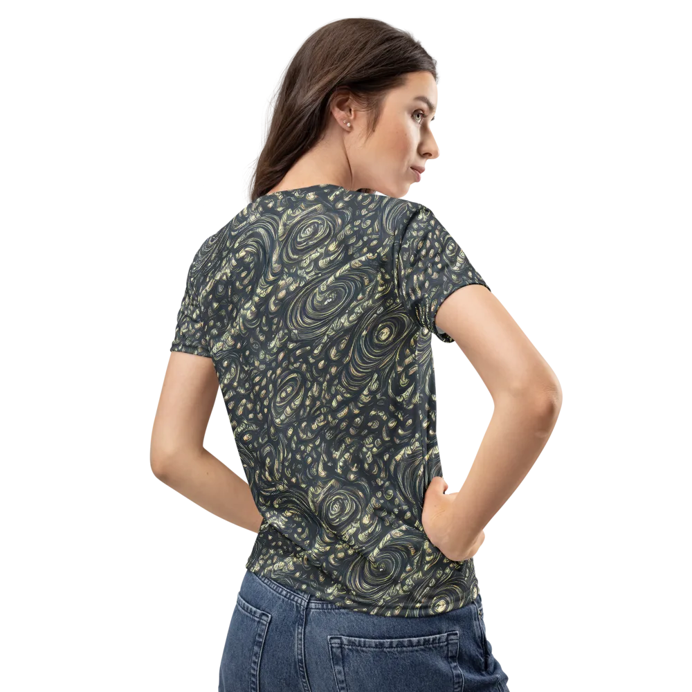 Inkstorm Paisley on Women's Crew Neck T-Shirt — Back