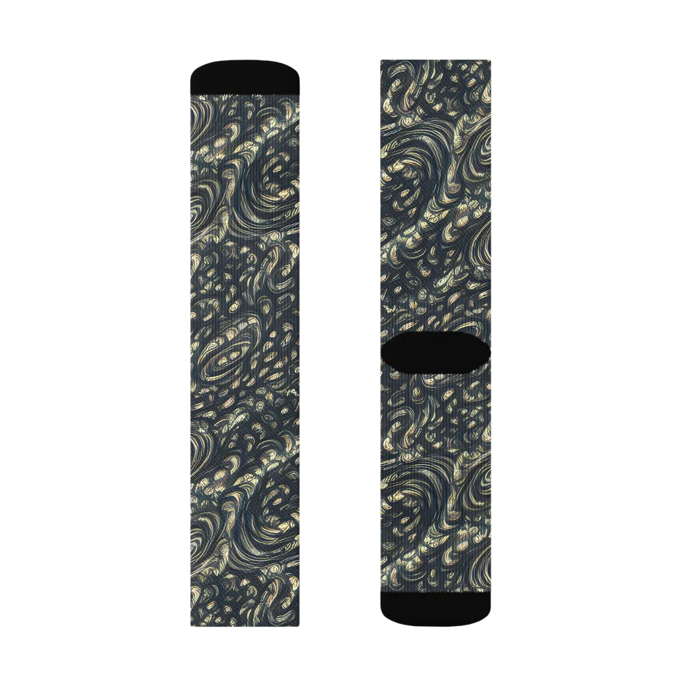 Inkstorm Paisley on Socks — Left Sock