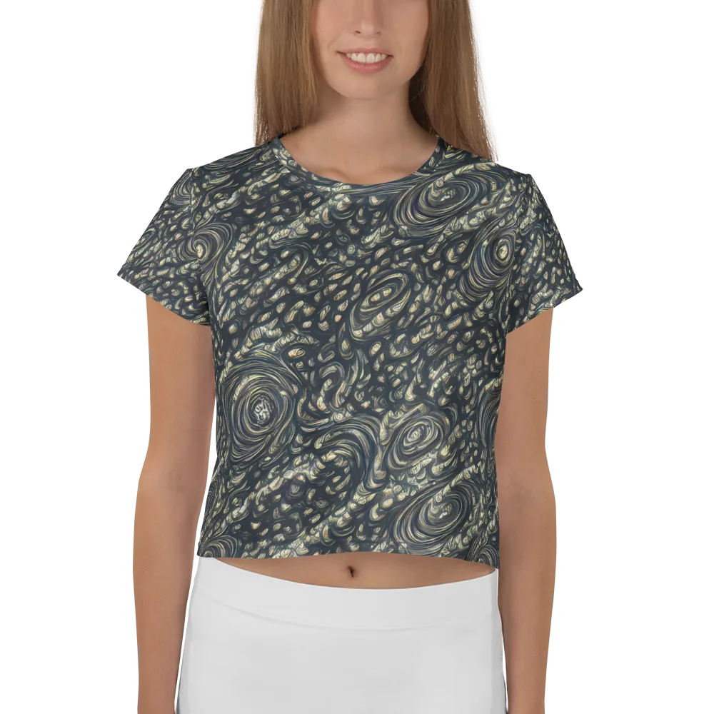 Inkstorm Paisley on Crop Tee — Front
