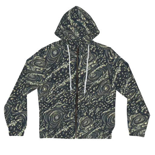 Inkstorm Paisley on a Women's Full-Zip Hoodie