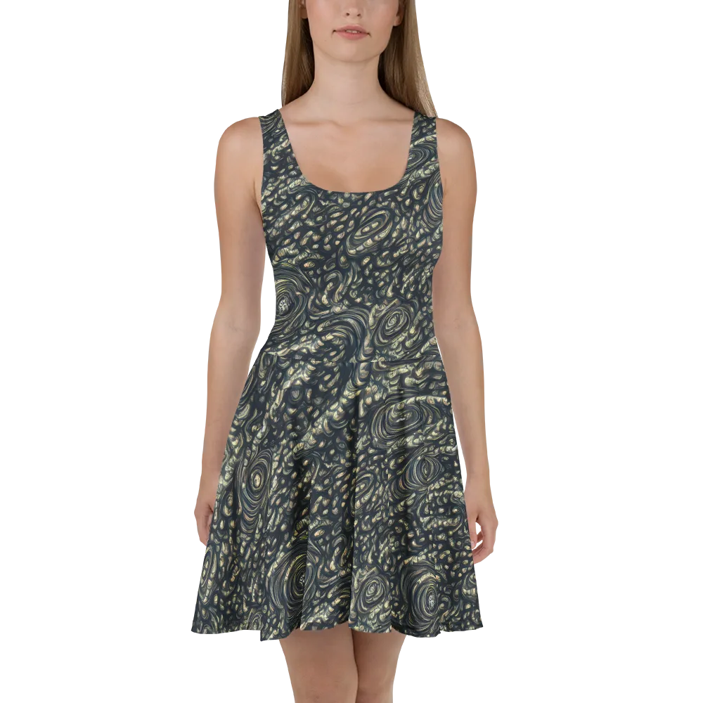 Inkstorm Paisley on Skater Dress — Front