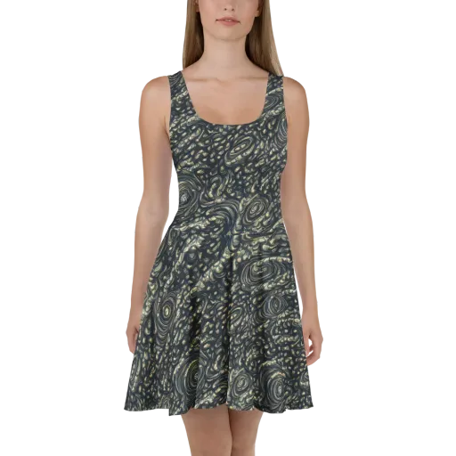Inkstorm Paisley on a Skater Dress