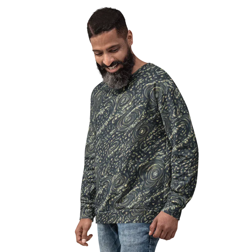 Inkstorm Paisley on Sweatshirt — Left Front