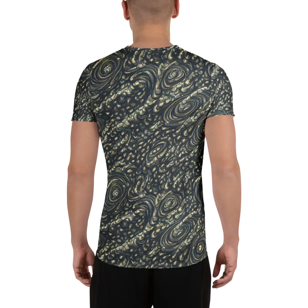 Inkstorm Paisley on Men's Athletic T-Shirt — Back