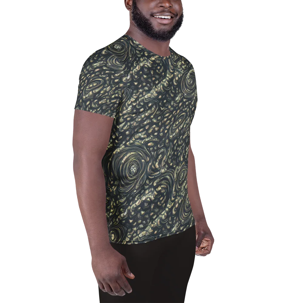 Inkstorm Paisley on Men's Athletic T-Shirt — Right