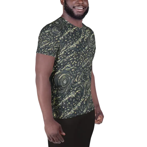 Inkstorm Paisley on a Men's Athletic T-Shirt