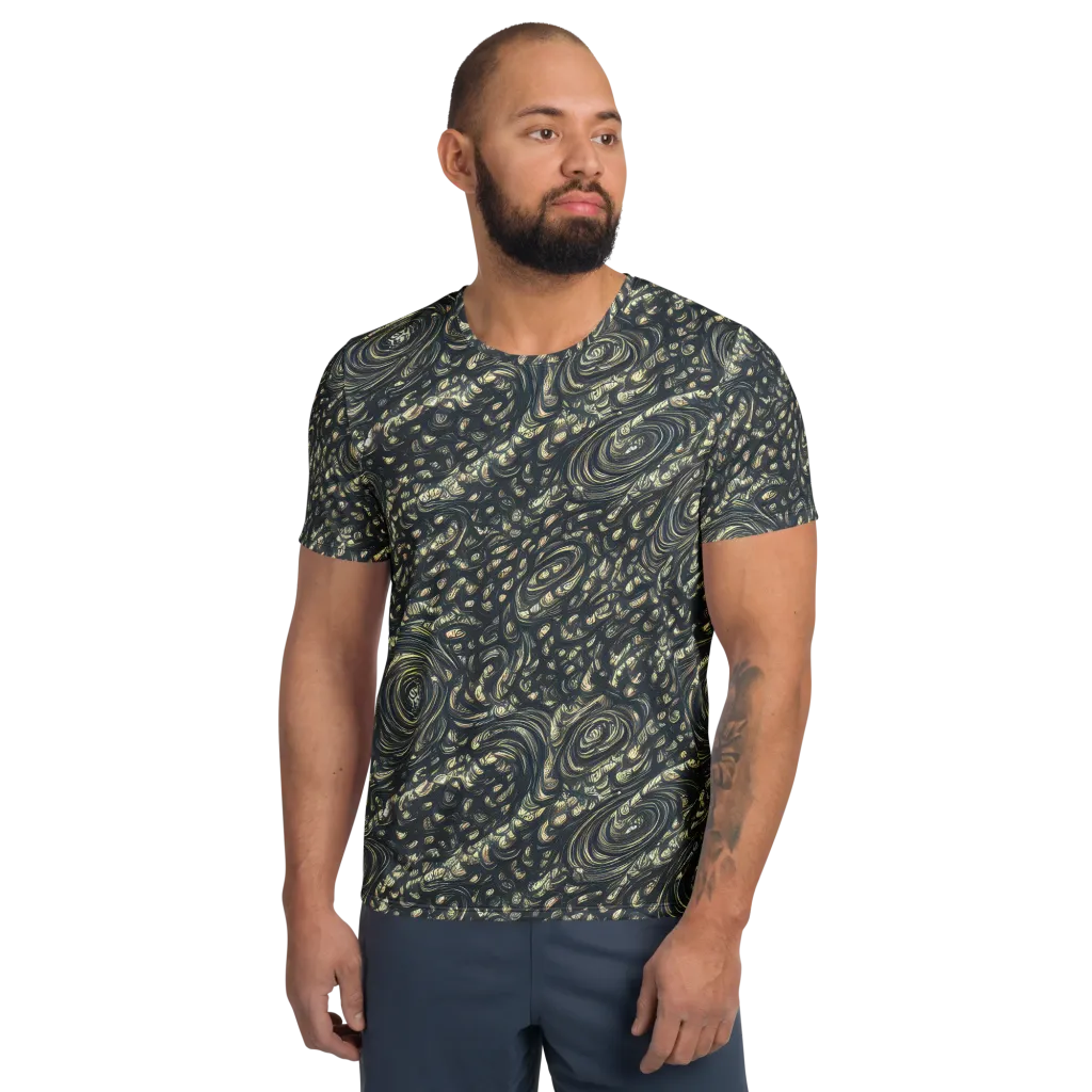 Inkstorm Paisley on Men's Athletic T-Shirt — Front