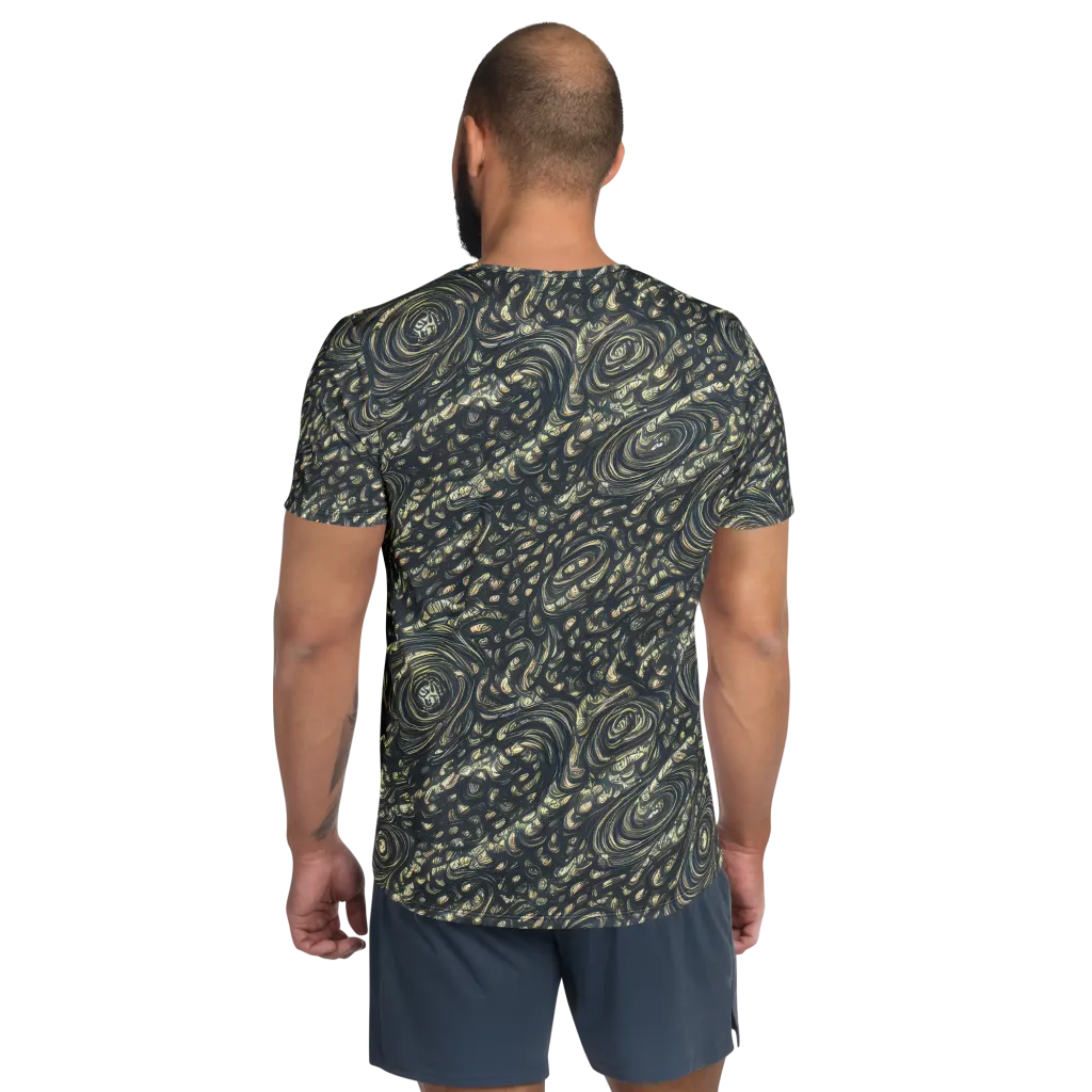 Inkstorm Paisley on Men's Athletic T-Shirt — Back