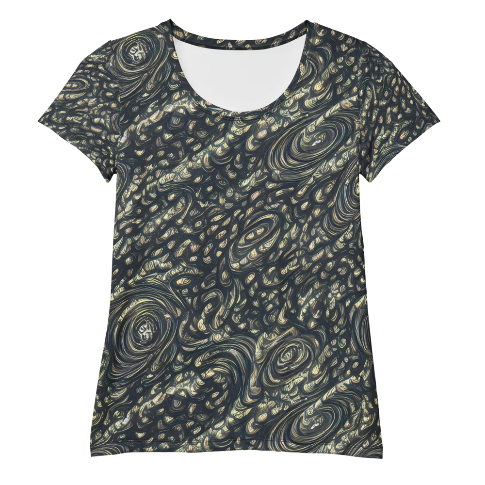 Inkstorm Paisley on Women's Athletic T-Shirt — Front