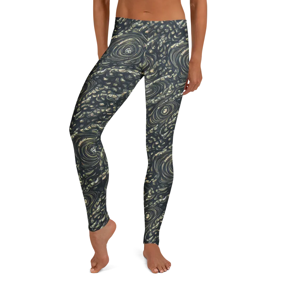 Inkstorm Paisley on Leggings — Front
