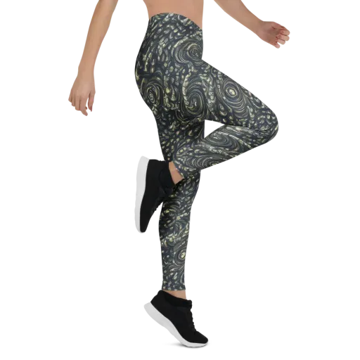 Inkstorm Paisley on a Leggings
