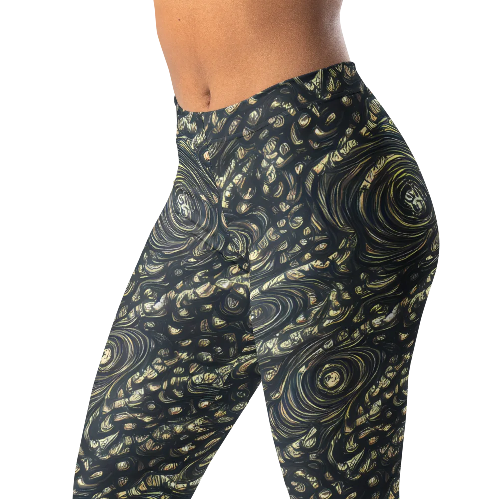 Inkstorm Paisley on Leggings — Left Front