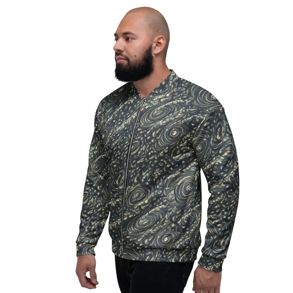 Inkstorm Paisley on Bomber Jacket — Left