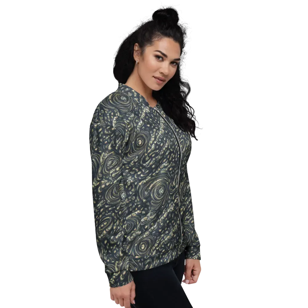 Inkstorm Paisley on Bomber Jacket — Right