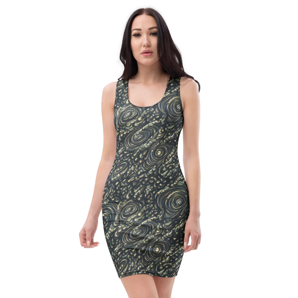 Inkstorm Paisley on Bodycon Dress — Front