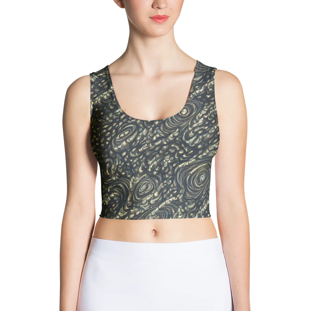 Inkstorm Paisley on Crop Top — Front
