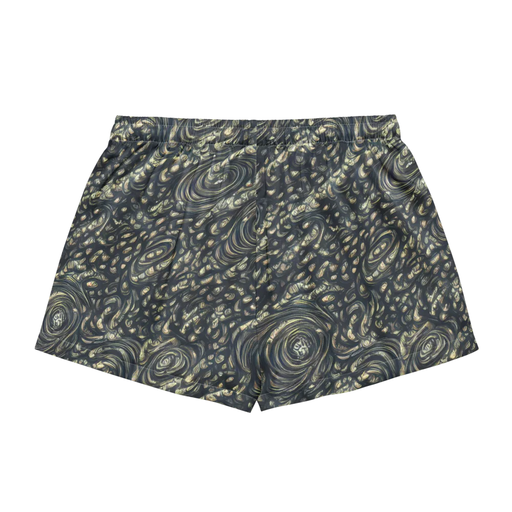 Inkstorm Paisley on Women's Pajama Shorts — Back