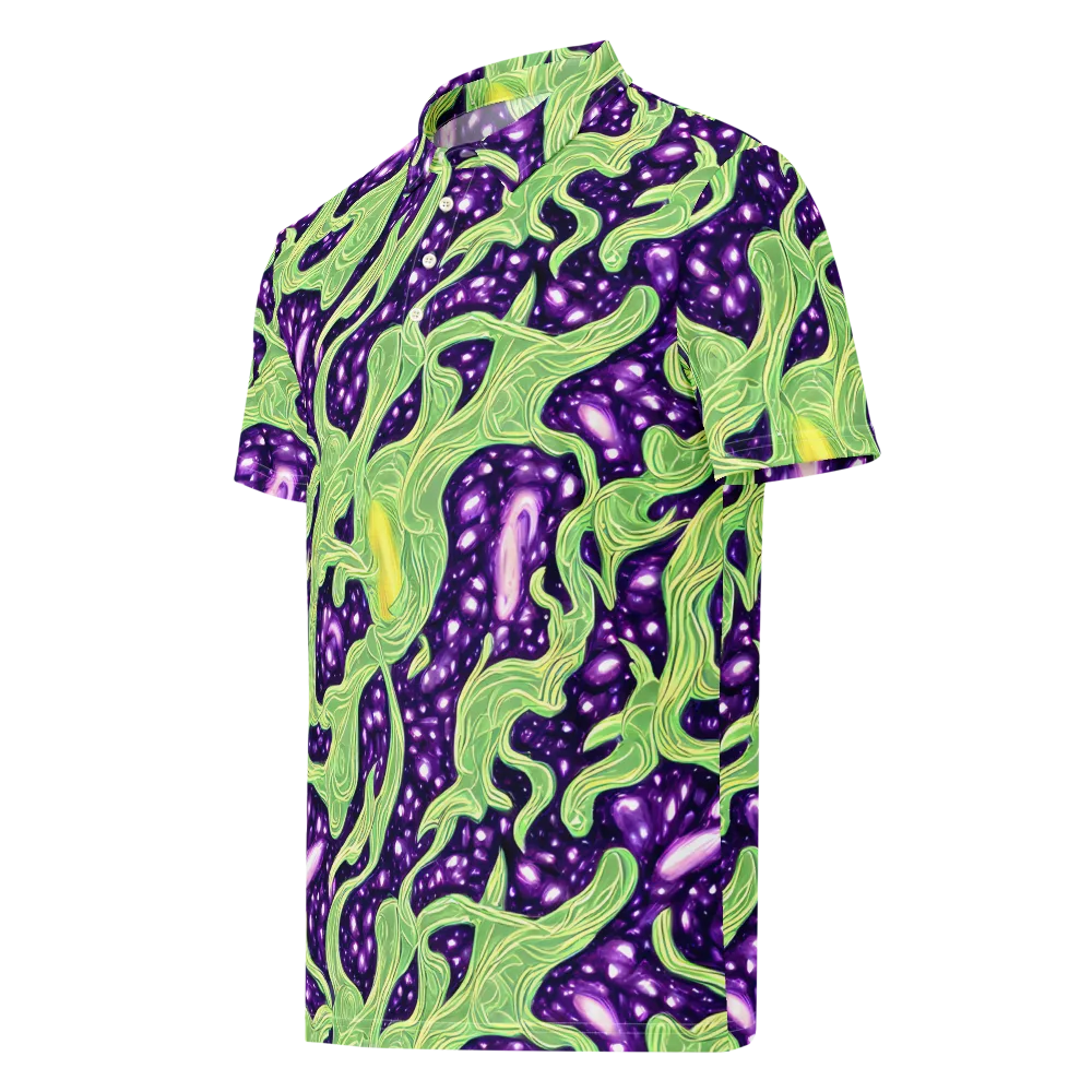 Amethyst Vine on Men's Slim Fit Polo Shirt — Left Front