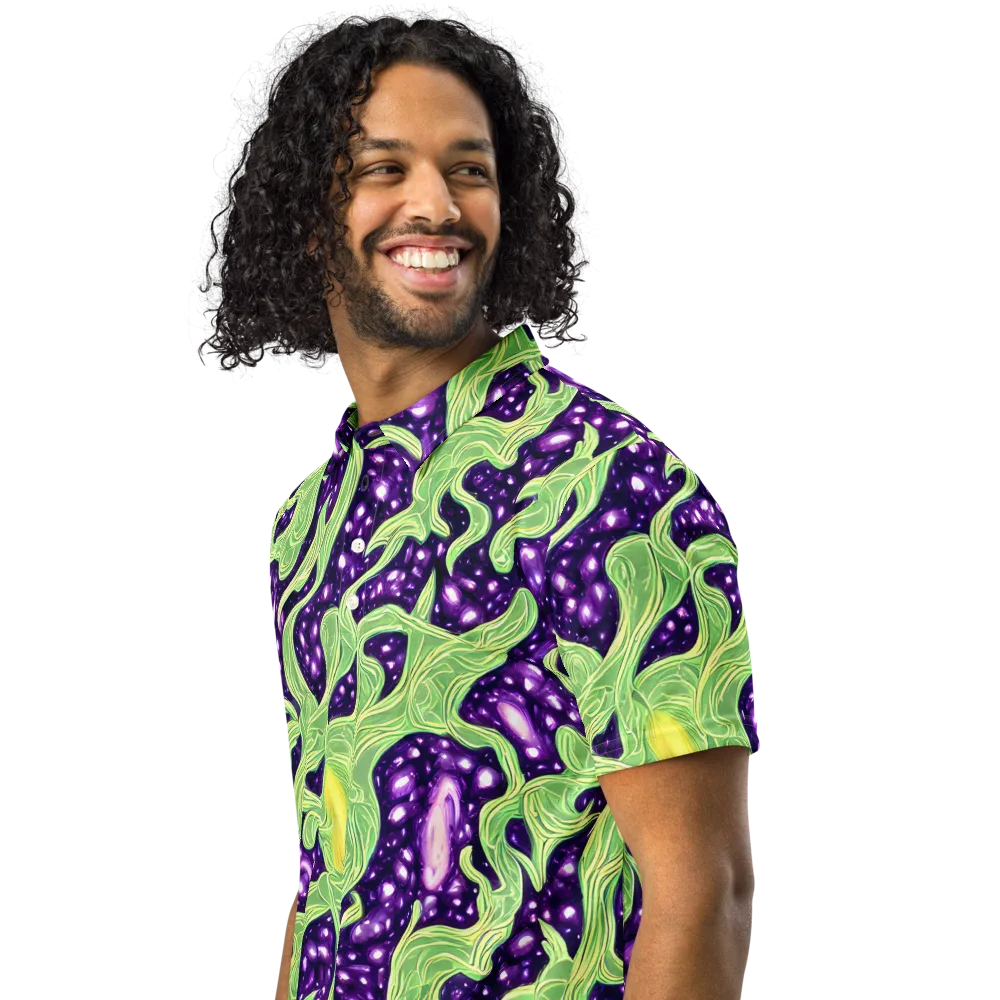 Amethyst Vine on Men's Slim Fit Polo Shirt — Left Front