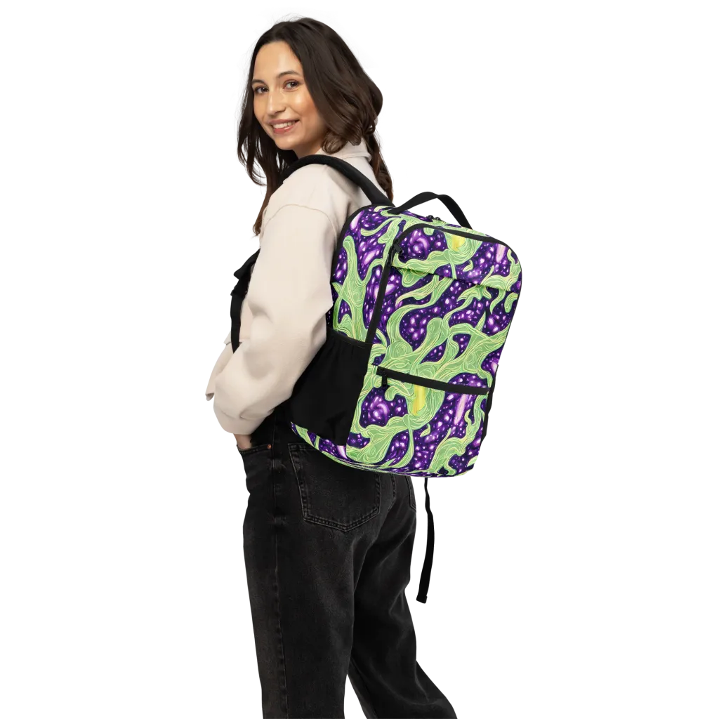 Amethyst Vine on Utility Backpack — Back
