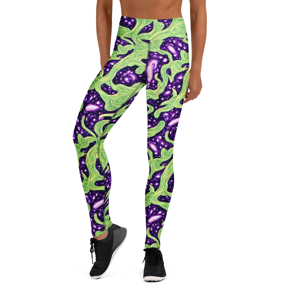 Amethyst Vine on Yoga Leggings — Front