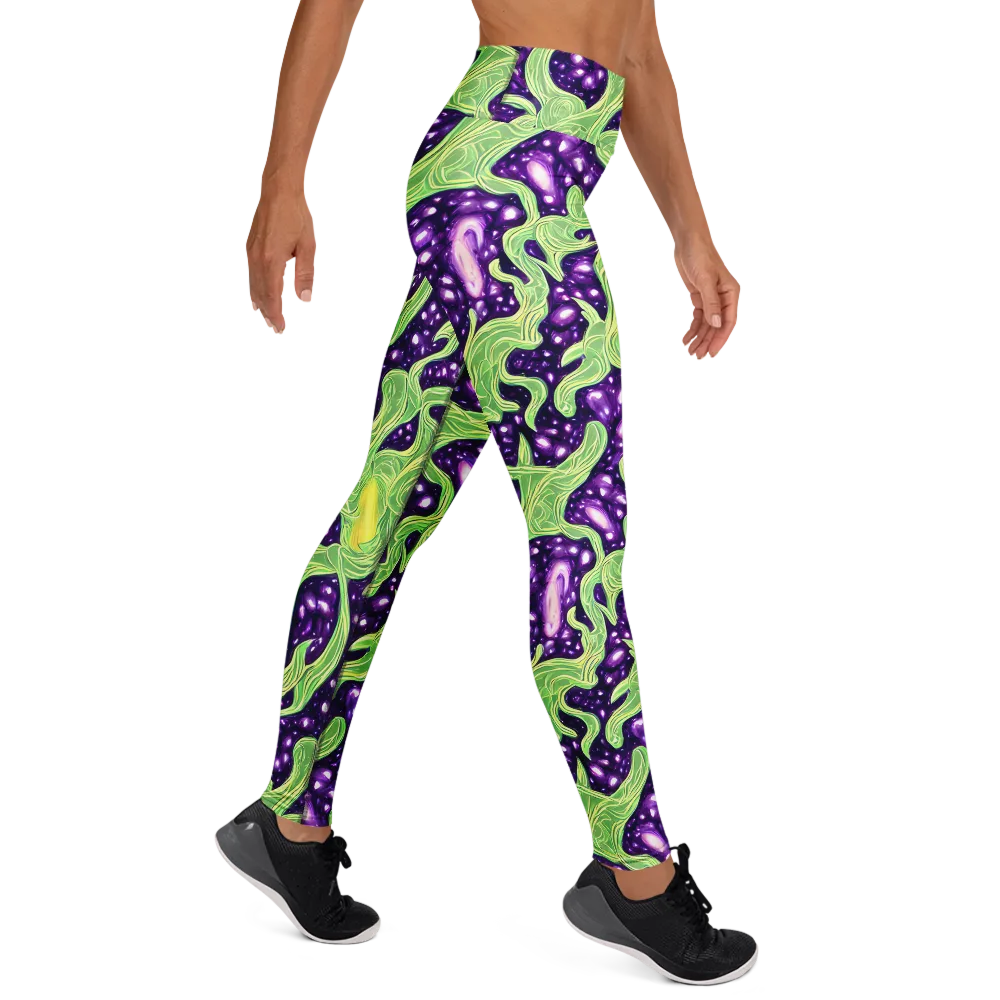 Amethyst Vine on Yoga Leggings — Right