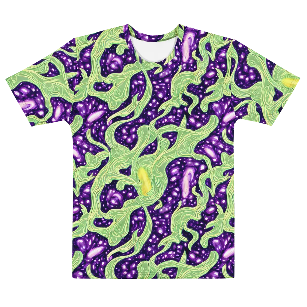 Amethyst Vine on Men's Cotton Crew Neck T-Shirt — Front