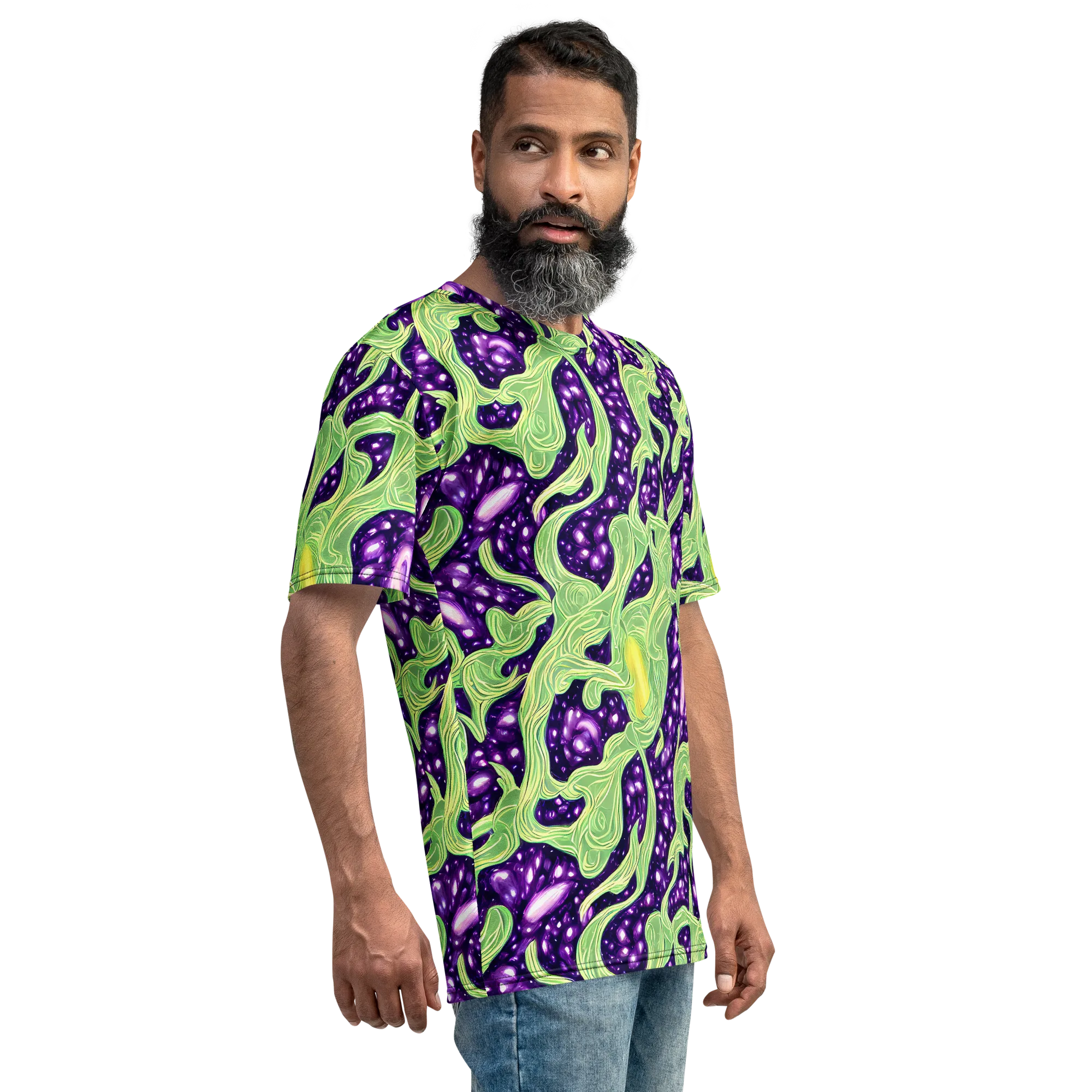 Amethyst Vine on Men's Crew Neck T-Shirt — Right