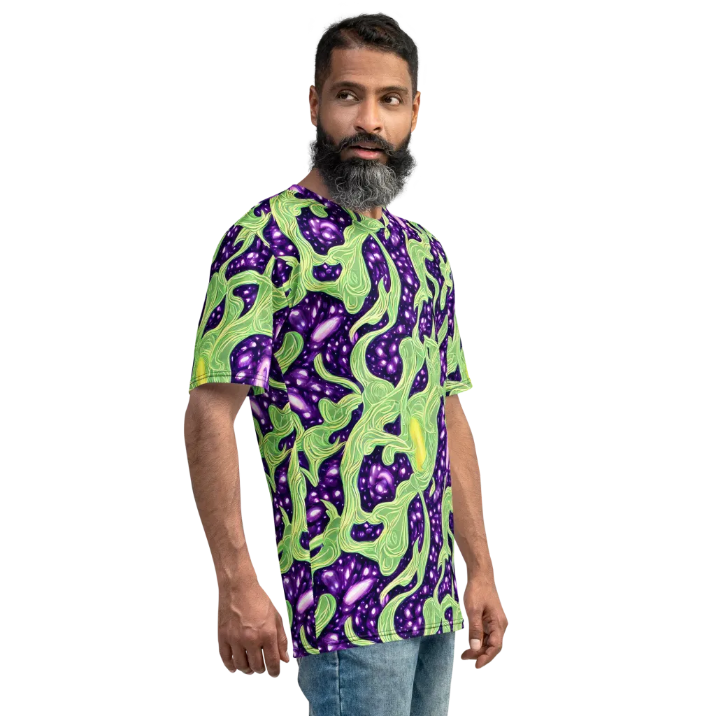 Amethyst Vine on Men's Crew Neck T-Shirt — Right