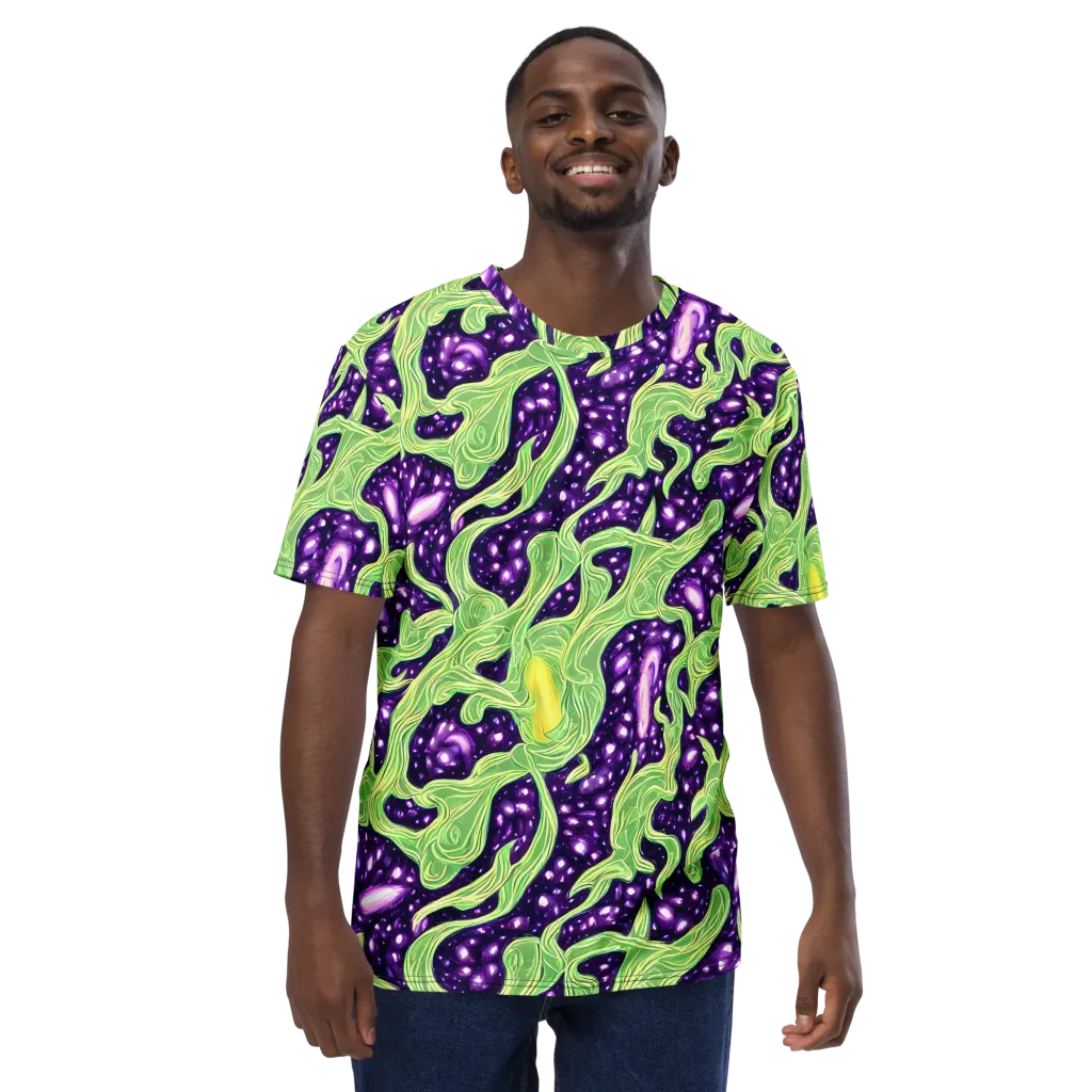 Amethyst Vine on Men's Crew Neck T-Shirt — Front