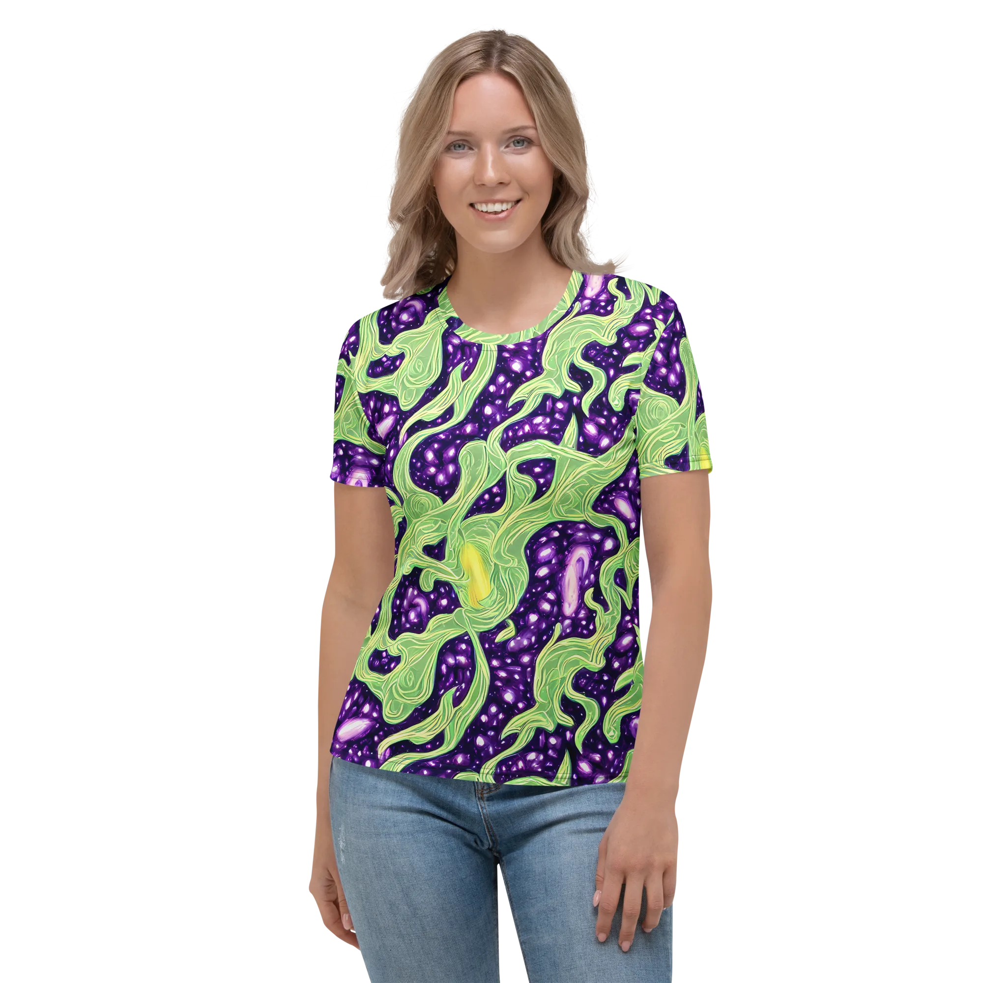 Amethyst Vine on Women's Crew Neck T-Shirt — Front