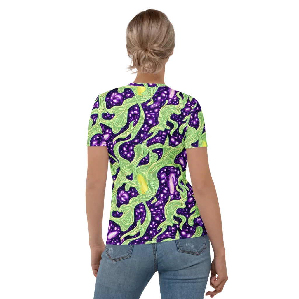 Amethyst Vine on Women's Crew Neck T-Shirt — Back