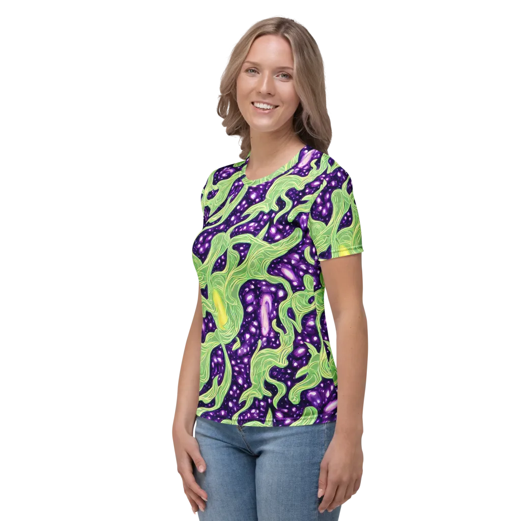 Amethyst Vine on Women's Crew Neck T-Shirt — Left