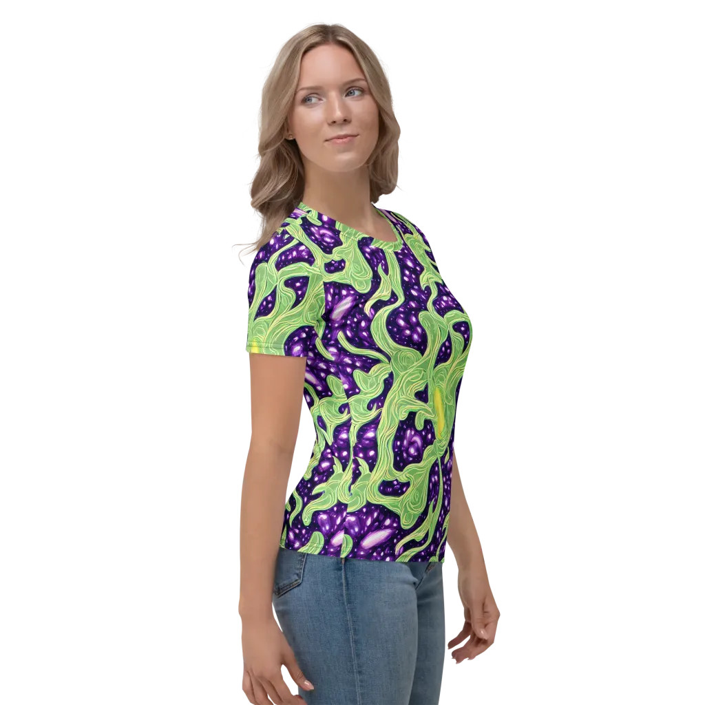 Amethyst Vine on Women's Crew Neck T-Shirt — Right