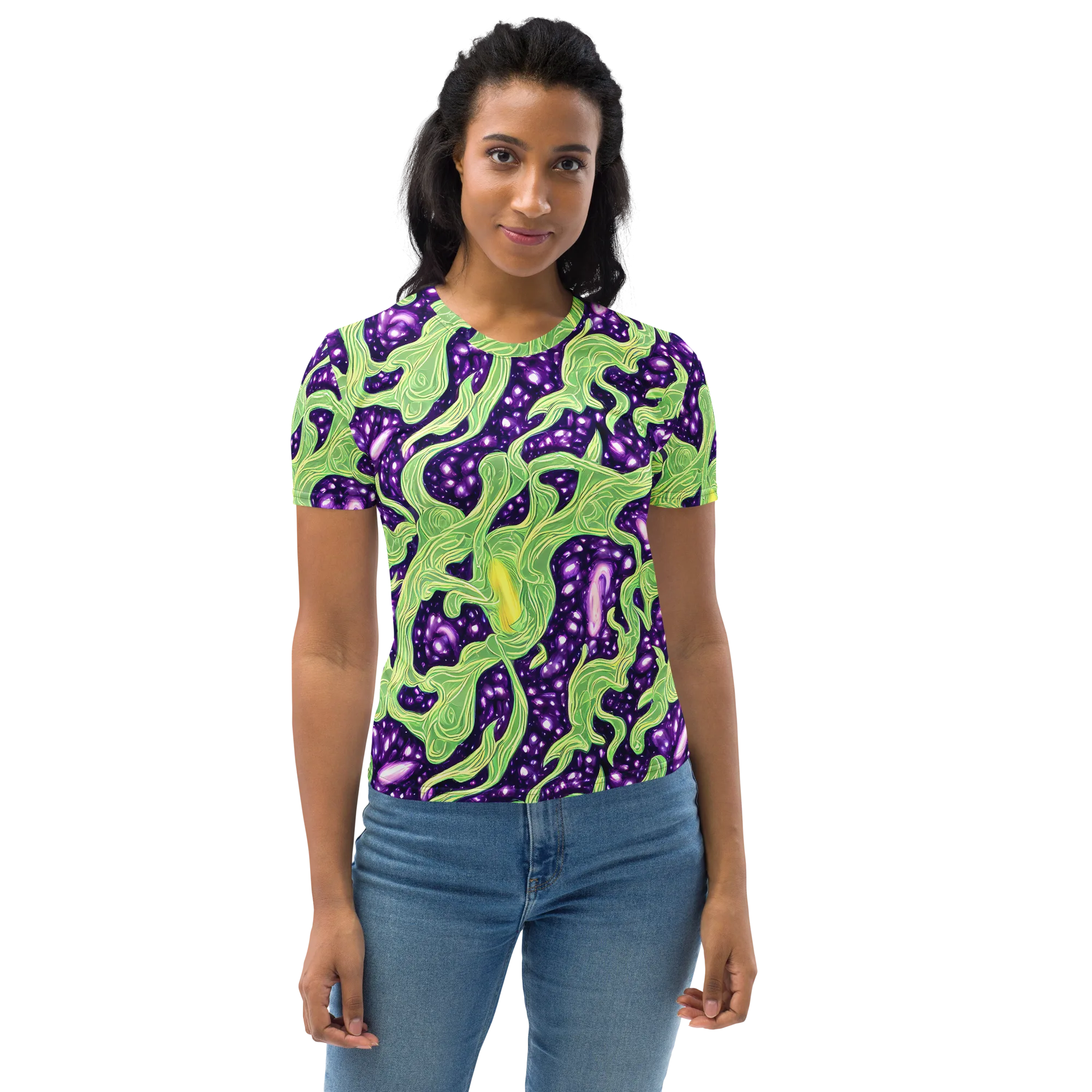 Amethyst Vine on Women's Crew Neck T-Shirt — Front