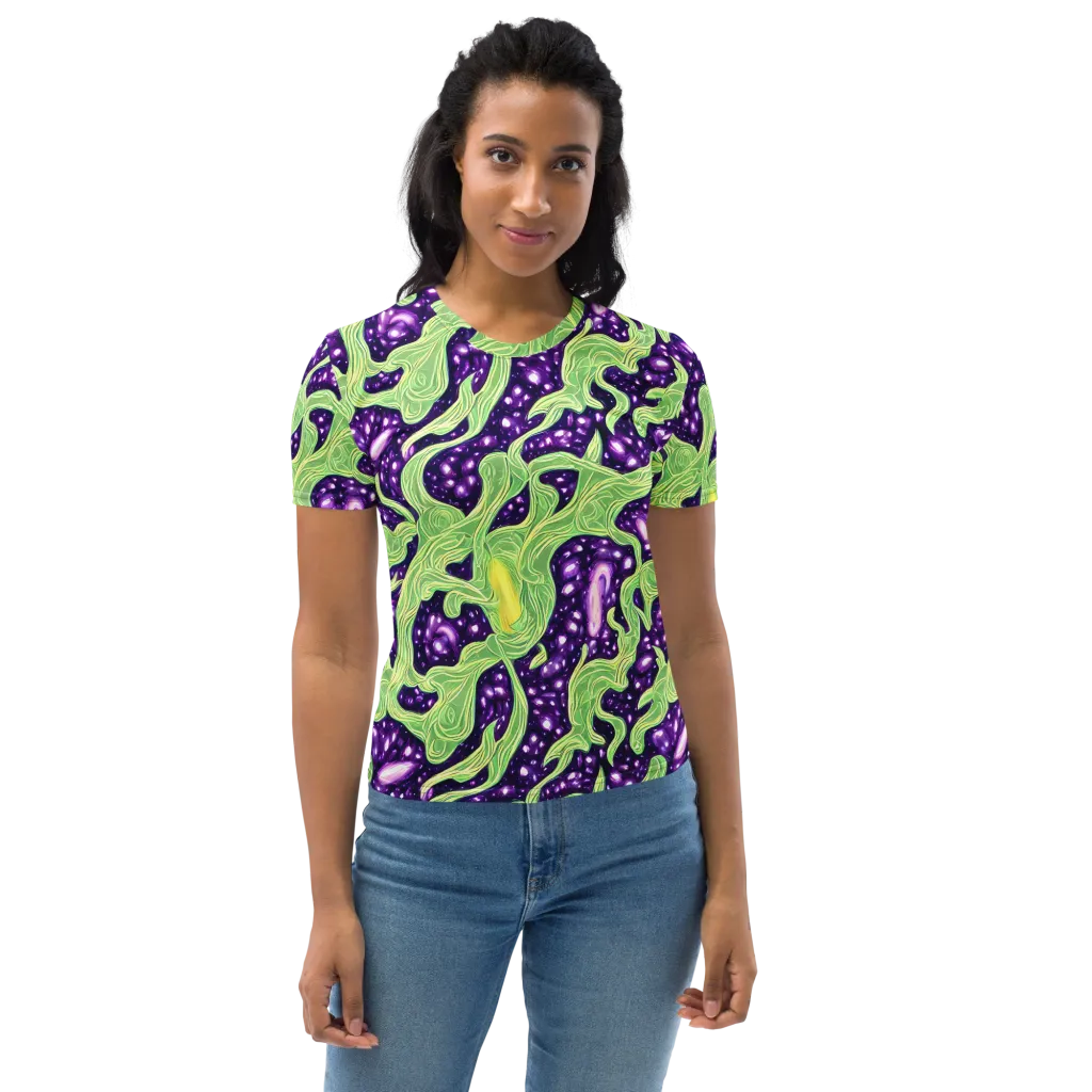 Amethyst Vine on Women's Crew Neck T-Shirt — Front