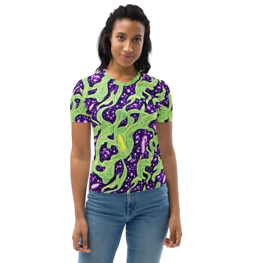 Amethyst Vine on a Women's Crew Neck T-Shirt